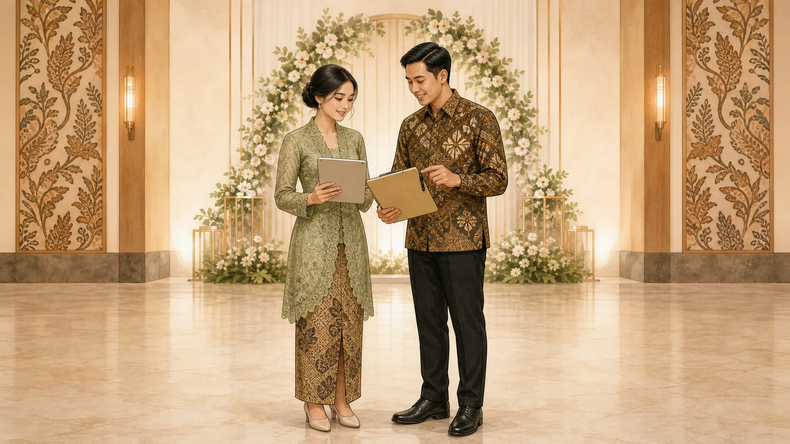 PIC klien dan reseller memeriksa versi undangan terbaru bersama change log sebelum memberikan persetujuan final.